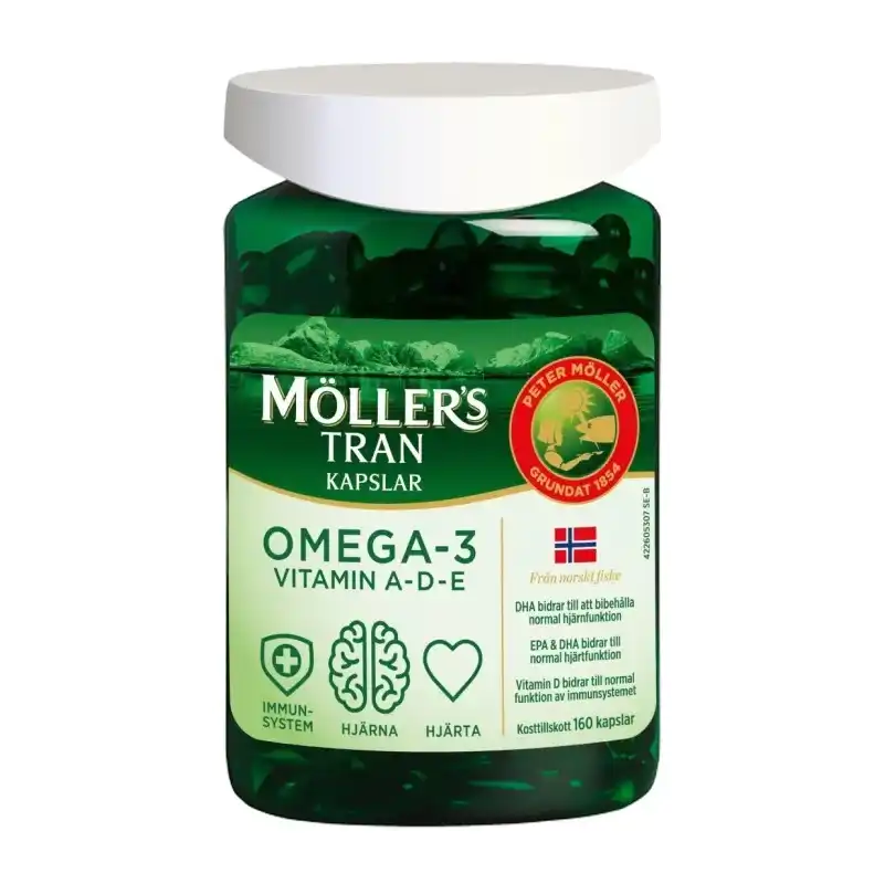Mollers Omega-3 Cod liver oil capsules 160 nos.