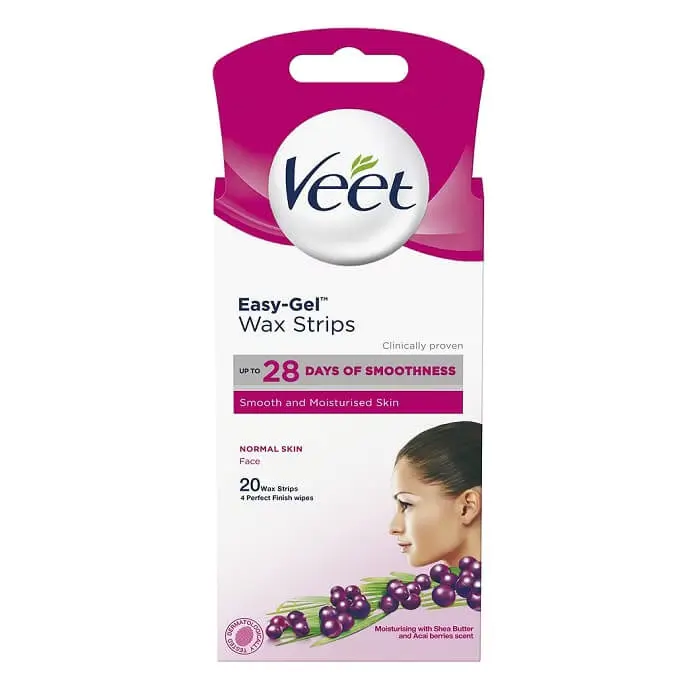 Veet Wax Strips Face Easy Gel-Wax 20 pcs